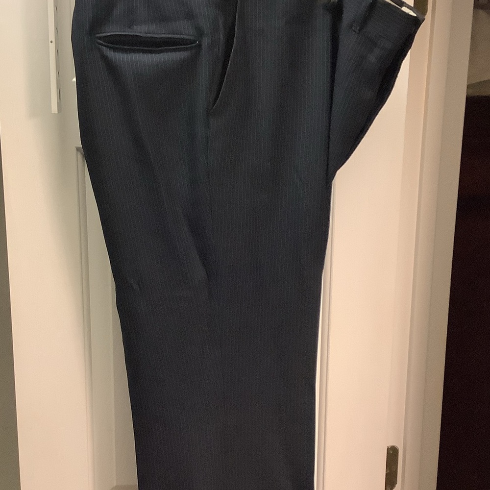 Classic Black Pinstripe Pants